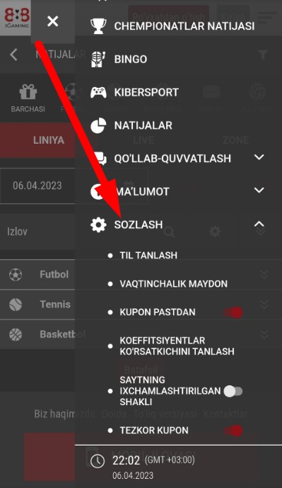 ilovasining xususiyatlari 888starz